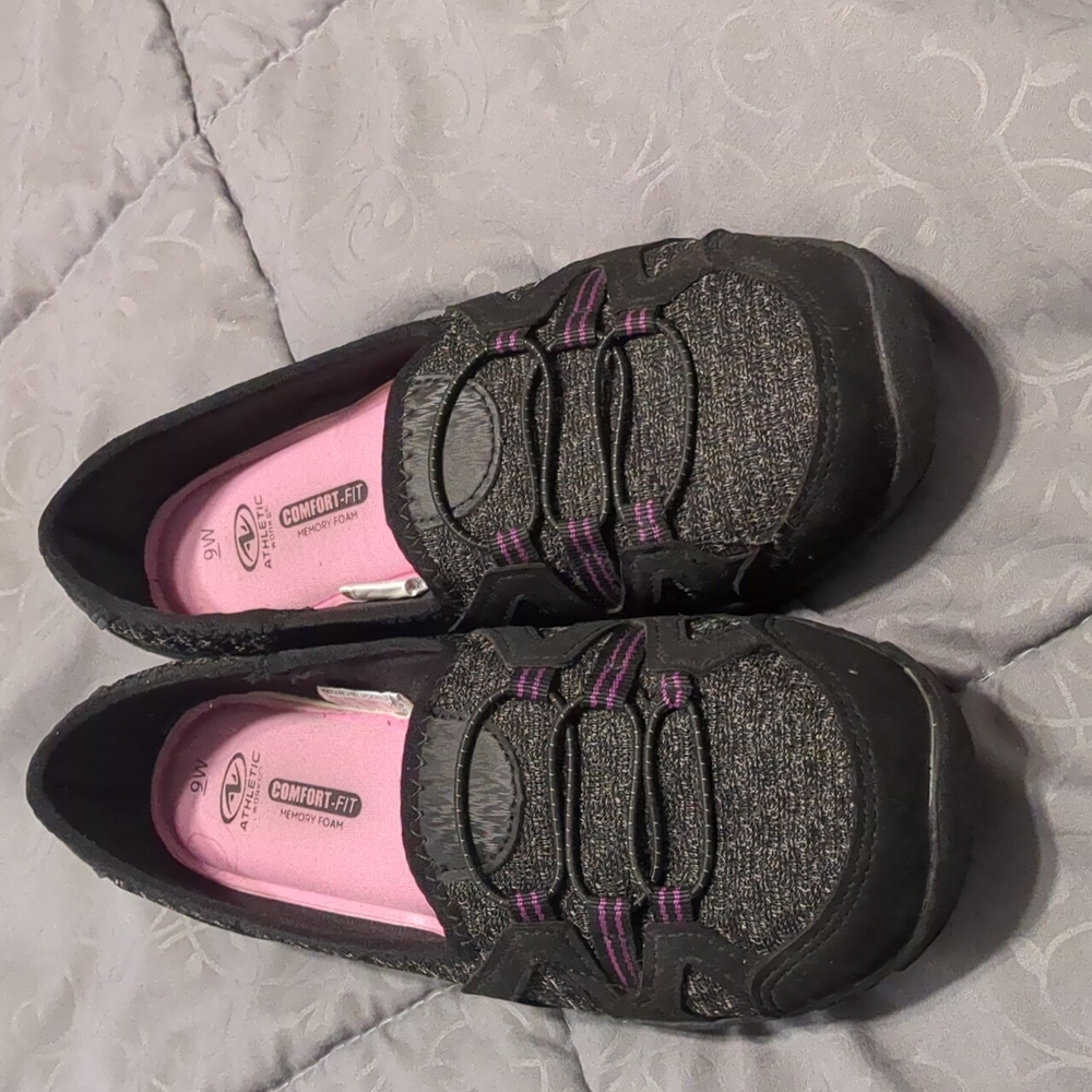 Athletic Works Low Bungee Casual Slip-ons 9W Wide Width